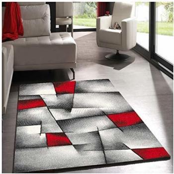 Alfombra Moderna Brillante Roja 160x230 cm - Polipropileno
