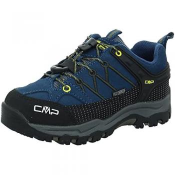CMP Rigel Low Waterproof Kids Hiking Shoes Blue Yellow
