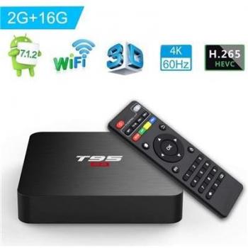 Smart Box TV Android T95 2GB RAM 16GB 4K Quad Core Cortex A53 1.5GHz Android 7.1