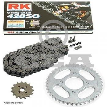 Cadena de Honda CB 125 J 75 - 79, cadena RK 428 So 100, abierto, 15/37