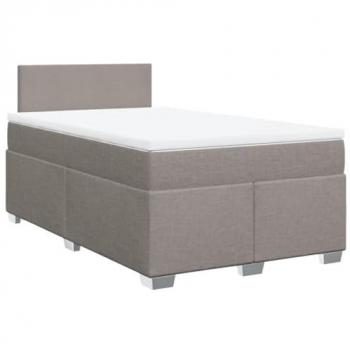 Cama box spring con colchón tela gris taupe 120x190 cm vidaXL
