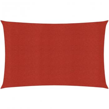Toldo de vela rojo HDPE 160 g/m² 2,5x4,5 m