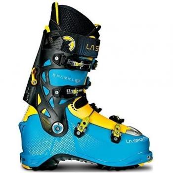 La Sportiva Sparkle Cosmic - Botas de esquí de travesía, color azul / amarillo, talla 27