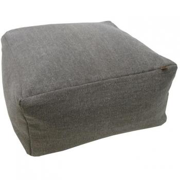 Overseas Puff Básico 60x60x30 cm Material Tela Lavada y Lona Color Gris Ahumado