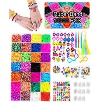 DIY Pulseras Gomas, Gomas para Pulseras de Colores 28 Colores + Muchos Pequeños Accesorios, los Mejores Regalos