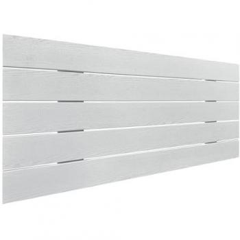 Cabecero de Madera Reciclada DM Estilo Palet Horizontal 105x46cm con Herrajes Incluidos - Blanco Madera