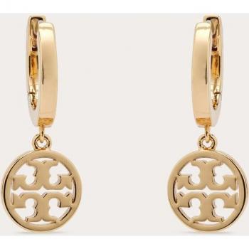 Tory Burch Huggie Hoop Earrings, Yellow, Female, Size: ONE SIZE