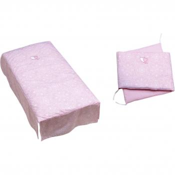 Alondra 9L2G-062 - Set edredón y protector, cuna de 70 x 140 cm, 2 piezas, color rosa