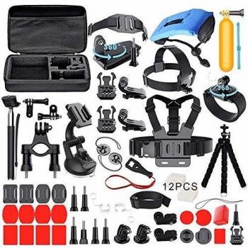 DEYARD ZG-634 GoPro Aceesorios para GoPro Fusion Gopro HERO Session Hero 6 5 4 3+ Campark/ Apeman/ VicTsing/Vemont Cámara: De Extensión Telescópica + Diadema +correa del pecho con el gancho en forma d