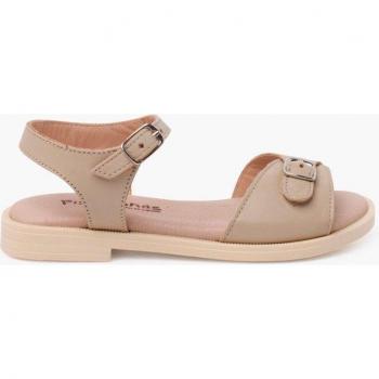 Sandalias abiertas de niña de piel con pala y hebilla - Pisamonas