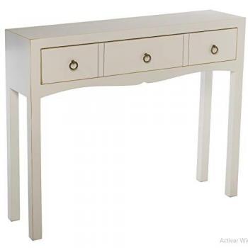 Consola Alexandra House Living Blanco Madera 94 x 78 x 24 cm