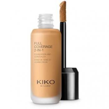 KIKO Milano Full Coverage 2-in-1 Foundation & Concealer, Base De Maquillaje Y Corrector 2 En 1, Alta Cobertura, G95 Gold 95 - 25ml