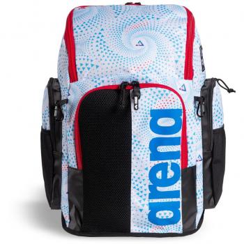 Mochila Arena Spiky III 45L Fireflow Blanco, Azul y Rojo, Talla Única