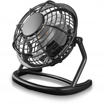 CSL - Ventilador USB | ventilador de mesa / ventilador | PC / portátil | en negro