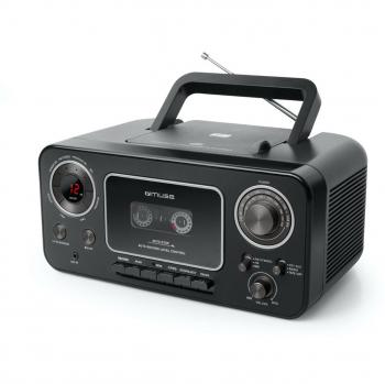 Muse M-182 RDC Radio CD Cassette, Stereo con AUX.IN, Color Negro