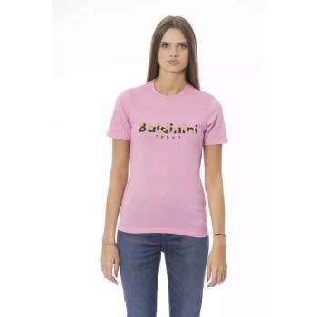 Baldinini Trend Pink Cotton Top & T-Shirt - M