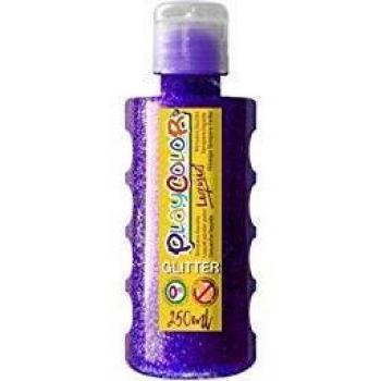 Playcolor Liqüid Glitter 250ml violeta - Tempera - Pintura Con Purpurina 19181