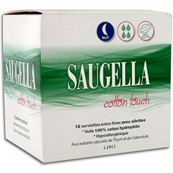 Toalla Higiénica Nocturna Saugella Cotton Touch 12x12 uds
