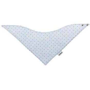 Cambrass Stela - Babero bandana, 36.5 x 18 cm, color celeste / mota