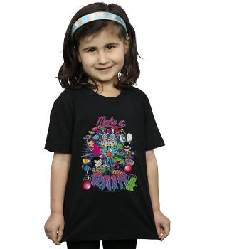 Camiseta de algodón para chicas Jóvenes Titanes de DC Comics, color negro, talla 9-11 años