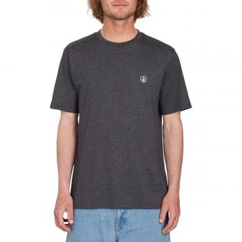 Camiseta Volcom Circle Blanks - Estilo Clásico - Gris Jaspeado - Manga Corta - Cuello Redondo