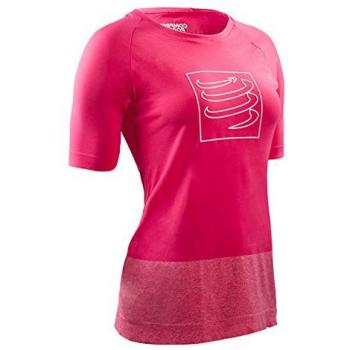 Compressport Training T-Shirt, color rosa, talla XS