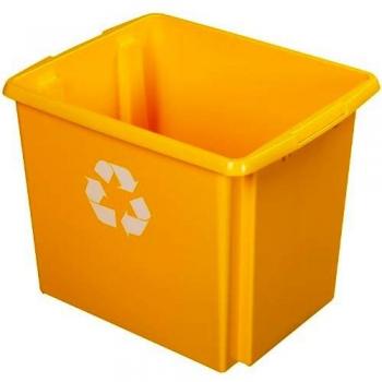 Caja de Almacenamiento Sunware Nesta 45 litros, Dimensiones: 455 x 360 x 360 mm, Color Amarillo