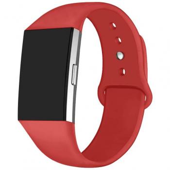Oenfoto Correa Compatible Fit bit Charge 2, Pulsera de Silicona Suave Adjustable, Accesorios para Fit bit Charge 2 para Mujeres Hombres, Rojo Pequeño