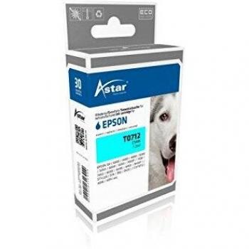Cartucho de tinta Astar cian compatible con Epson C13T07124011, T0712 - 300 páginas