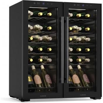Frigorífico para vinos Klarstein Shiraz | 2 zonas de enfriamiento | Iluminación LED | Control táctil | Independiente