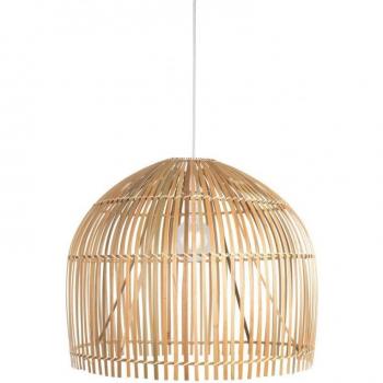 Lámpara colgante Bali de acero y bambú natural, 1 bombilla, diámetro 60 cm