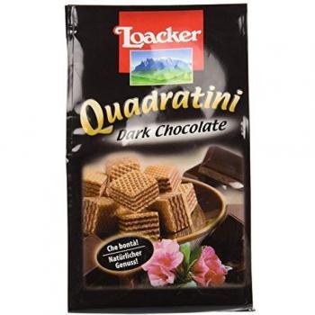 Loacker Dark Chocolate Quadratini Wafer Biscuits 125 g