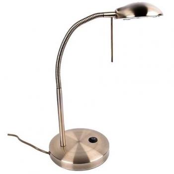 Lámpara de sobremesa STU 1xG9 Cuero Oxidado 43cm x 28cm