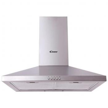 Candy CCE116/1XGG Campana Extractora Decorativa 60cm Acero Inoxidable Clase A 285m³/h 3 Niveles de Potencia Filtros de Carbono 2 Paneles