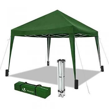 Cenador Plegable Vounot 3x3 m con Bolsas de Arena y Borsa de Transporte, Verde