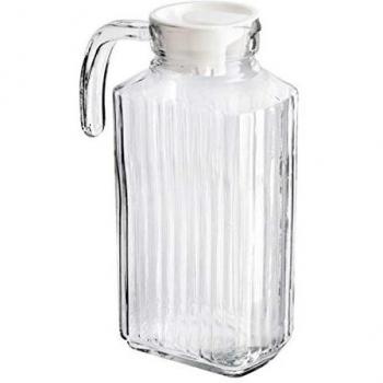 Jarra de cristal de 1,8L con tapa, ideal para la puerta de la nevera