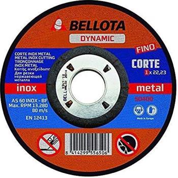 Bellota 50400-115 Disco ABRASIVO Corte INOX-Metal Fino Dynamic 115MM, Standard, 115 mm