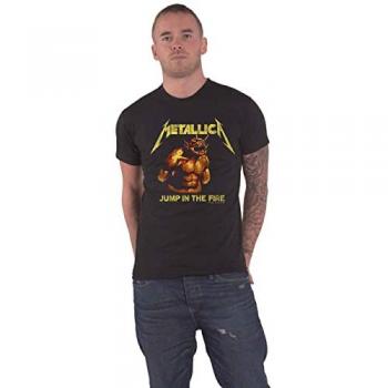 Metallica Jump In The Fire Vintage Band T-Shirt - Black - Size S - 100% Cotton
