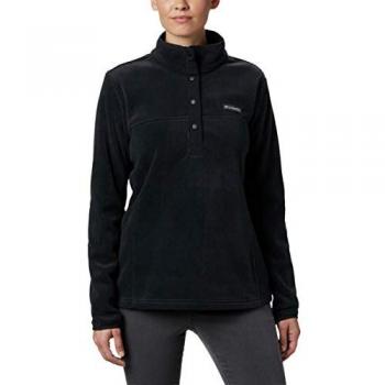 Columbia Women's Benton Springs Half-Snap Fleece Pullover Jacket Black