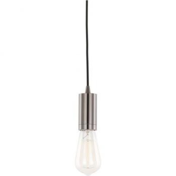 Portalámparas colgante moderno negro 1 luz E27