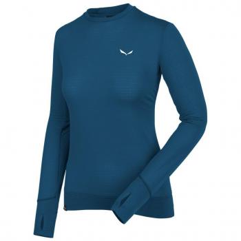 SALEWA pedroc Polartec Manga Larga – Camiseta, Mujer, Color Poseidon, tamaño 34