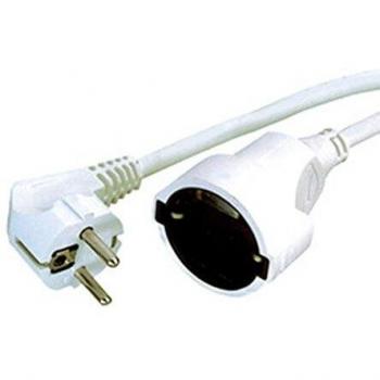 Cable Extensión 1m, Sección 3x1.5mm², Intensidad Máxima 16A, Tipo H05VV-F, Color Blanco, Marca Electro DH, Modelo 36.762/