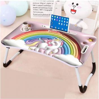 Mesa Plegable Unicornio Soporte para Portátil Ahorro de Espacio