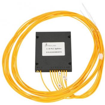 Divisor de fibra óptica Extralink Splitter 1:8 PLC SC/APC, 2,0mm, 1,5m, G657A, módulo ABS, sin conectores