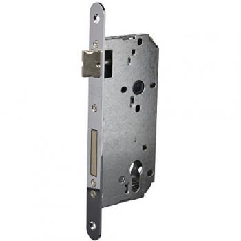 Cerradura de embutir para madera FAC 804 con picaporte redondo cromo