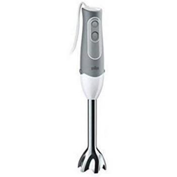 Braun Hogar MQ500 Soup Batidora y Vaso, PoweBall, 600 W, 1 Decibelios, Plástico, 2 Velocidades, Blanco y Gris