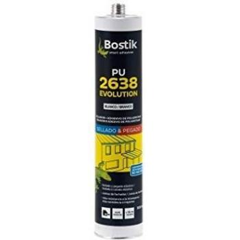 Bostik Masilla DE Poliuretano PU 2638 Evolution Cartucho 300 ml Blanco, Negro