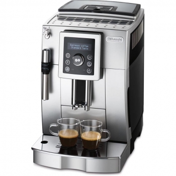 De'Longhi Perfetto ECAM 23.420.SB - Máquina de Café Superautomática con Panel LCD, Presión de 15 Bares, Sistema Cappuccino, Dispensador Ajustable y Limpieza Automática, Capacidad de Agua 1.8L, Color Plata