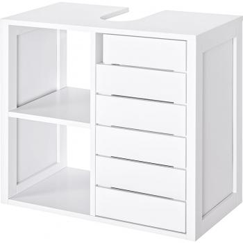 Mueble Bajo de Lavabo Kleankin Suspendido Blanco 54x60x30 cm