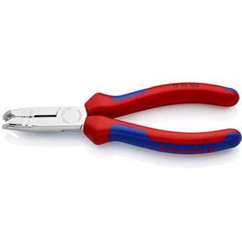Alicate pelacables Knipex 13 45 165, longitud total 165 mm, multifuncional cromado, con fundas multicomponentes